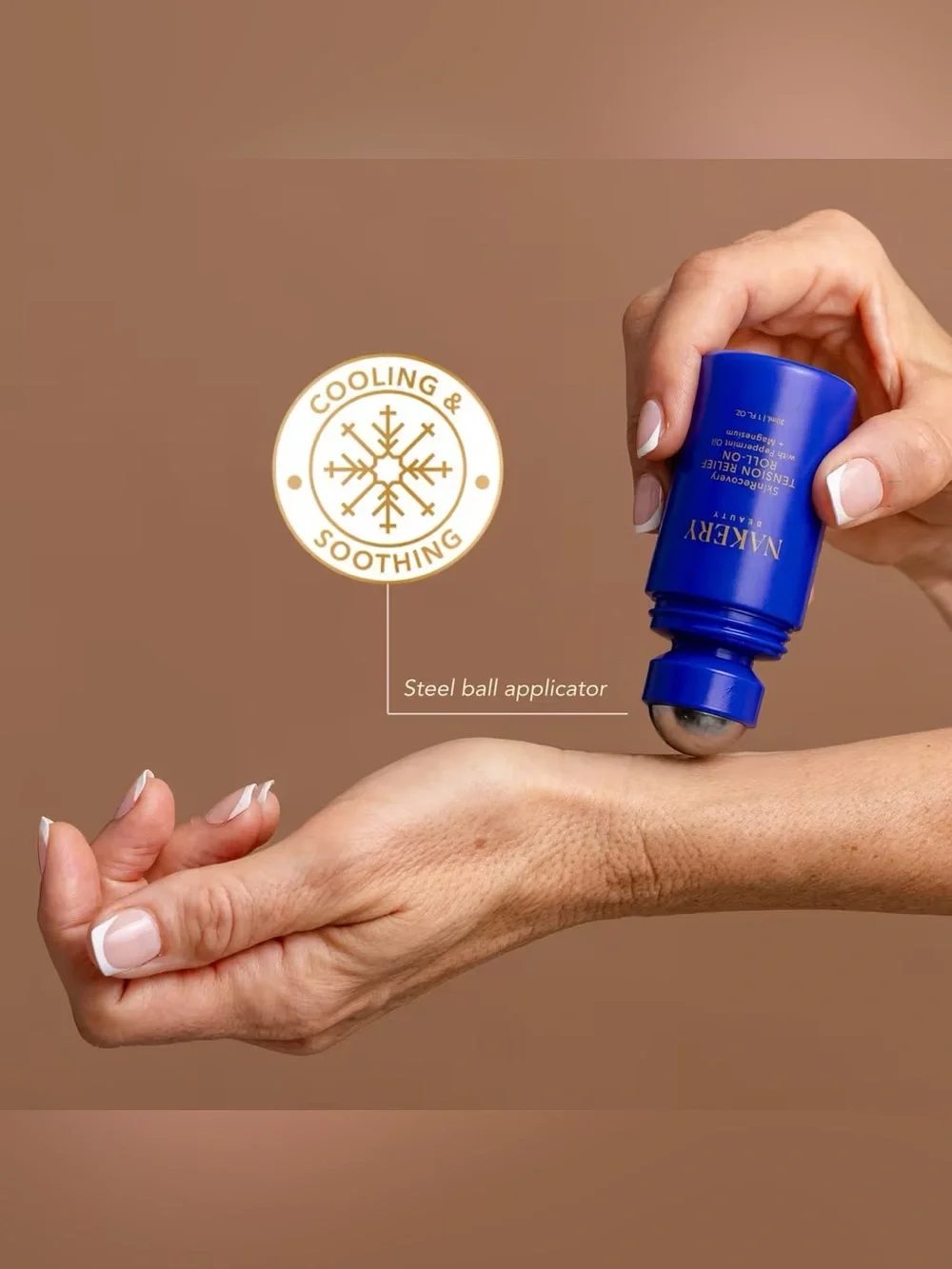 Nakery Beauty SkinRecovery Tension Relief Roll-On- peppermint, magnesium, arnica